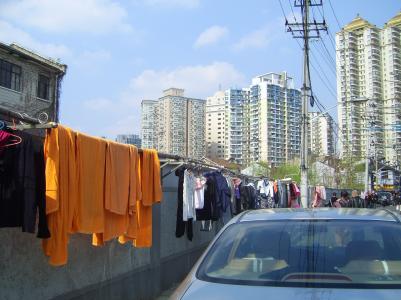 Waesche auf der Strasse Waesche auf der Strasse